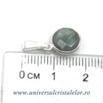 Pandantiv labradorit rotund fatetat -9mm