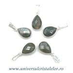 Pandantiv labradorit lacrima fatetat - 9/13mm