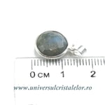 Pandantiv labradorit rotund fatetat -11mm