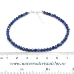 Bratara lapis lazuli rotund fatetat - 3,4mm