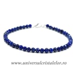 Bratara lapis lazuli rotund fatetat - 3.8 mm
