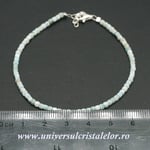 Bratara larimar cub fatetat - 2,5mm
