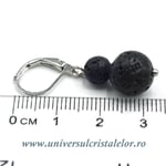 Cercei lava vulcanica rotund-10mm m03
