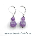 Cercei lepidolit rotund-10mm m03