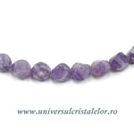 Colier lepidolit fatetat - 5mm