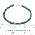 Bratara malachit rotund slefuit- 4 mm