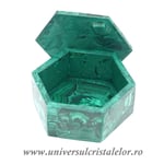 Caseta bijuterii malachit