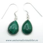 Cercei malachit lacrima