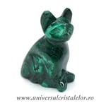 Figurina malachit pisica