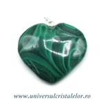 Pandantiv malachit inima