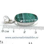 Pandantiv malachit cu crisocola unicat m05