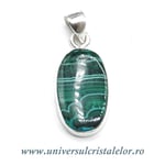 Pandantiv malachit cu crisocola unicat m05