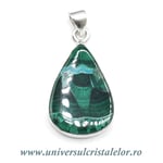 Pandantiv malachit cu crisocola unicat m03