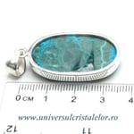 Pandantiv malachit cu crisocola unicat m01