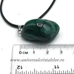 Pandantiv malachit cu snur si cutie