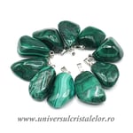 Pandantiv malachit cu snur si cutie