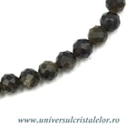 Bratara obsidian auriu