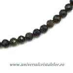 Colier obsidian auriu