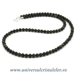 Colier obsidian auriu