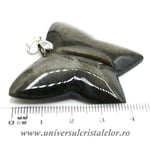 Pandantiv obsidian auriu fluture