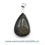 Pandantiv obsidian auriu