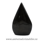 Obsidian curcubeu sculptura flacara