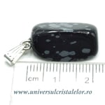 Pandantiv obsidian fulg de nea