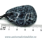 Pandantiv obsidian fulg de nea