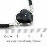 Bratara obsidian negru inima reglabila