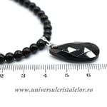 Colier cu pandantiv obsidian negru lacrima