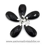 Pandantiv obsidian negru lacrima fatetat m2