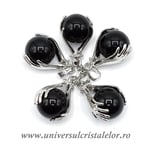 Pandantiv obsidian negru sfera m1