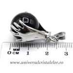 Pandantiv obsidian negru sfera m1
