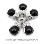 Pandantiv obsidian negru sfera m2