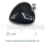 Pandantiv obsidian negru inima