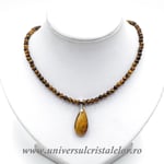 Colier cu pandantiv ochi de tigru lacrima