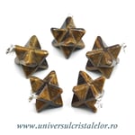 Pandantiv ochi de tigru merkaba