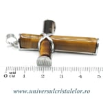 Pandantiv ochi de tigru cruciulita