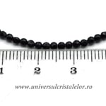 Bratara onix negru rotund fatetat - 3.4 mm