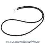 Colier onix negru rotund fatetat - 2,3 mm