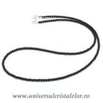 Colier onix negru rotund slefuit - 2,4 mm