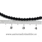 Colier onix negru rotund fatetat - 2,5 mm