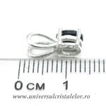 Pandantiv onix negru oval fatetat