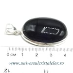 Pandantiv onix negru unicat m02