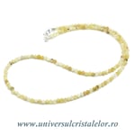 Colier opal galben rotund fatetat - 3,2 mm