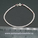 Bratara opal roz rotund fatetat - 2,5 mm