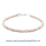 Bratara opal roz rotund fatetat - 3.5mm