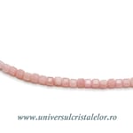 Colier opal roz cub fatetat - 2,5mm
