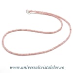 Colier opal roz cub fatetat - 2,5mm