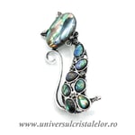 Brosa pandantiv abalone - pisica
